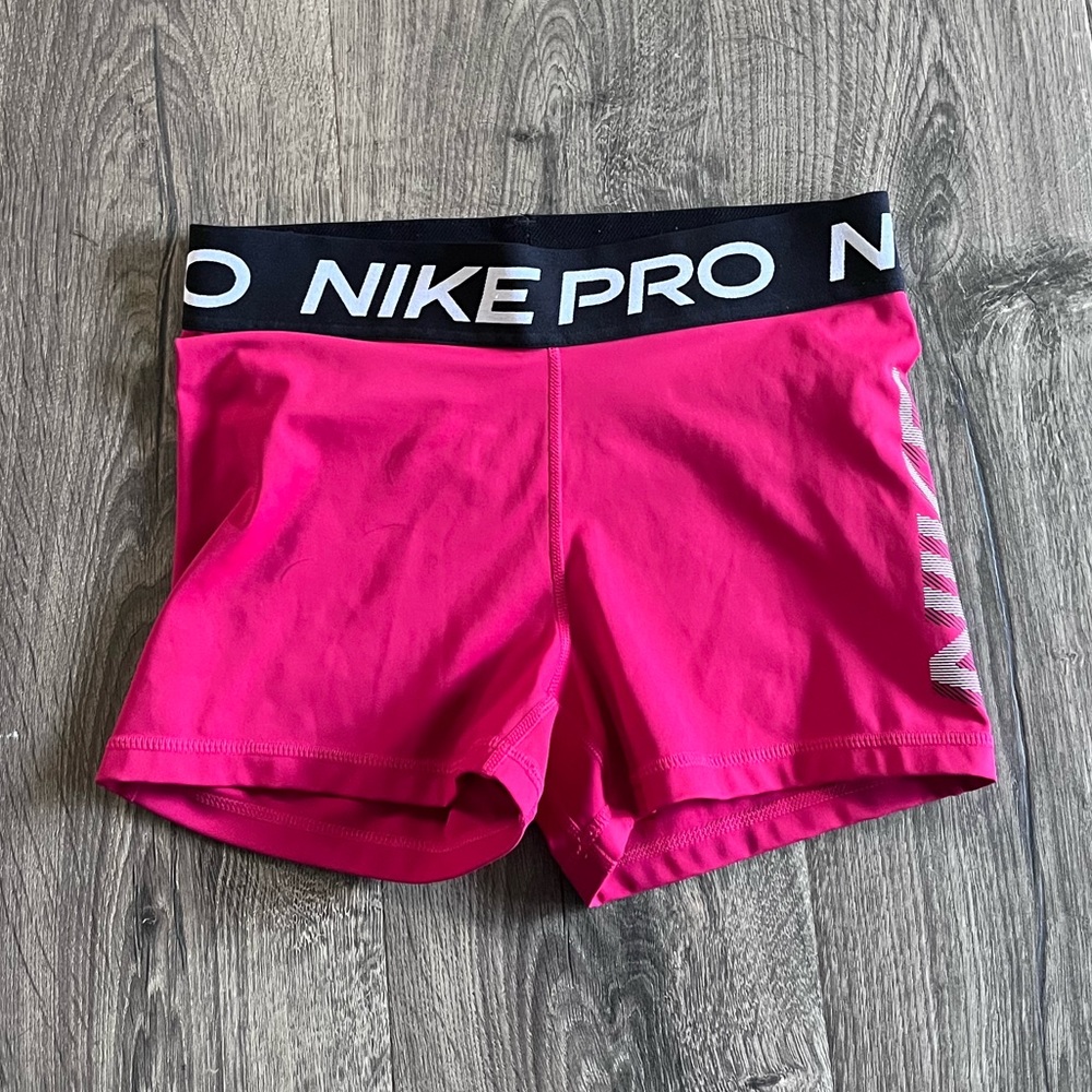 Magenta Nike Pro Spandex Shorts